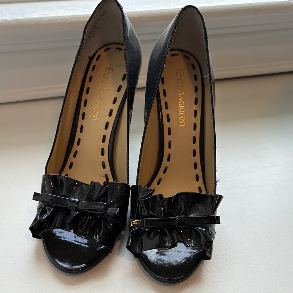 Enzo Angiolini Black Patent Leather Heels